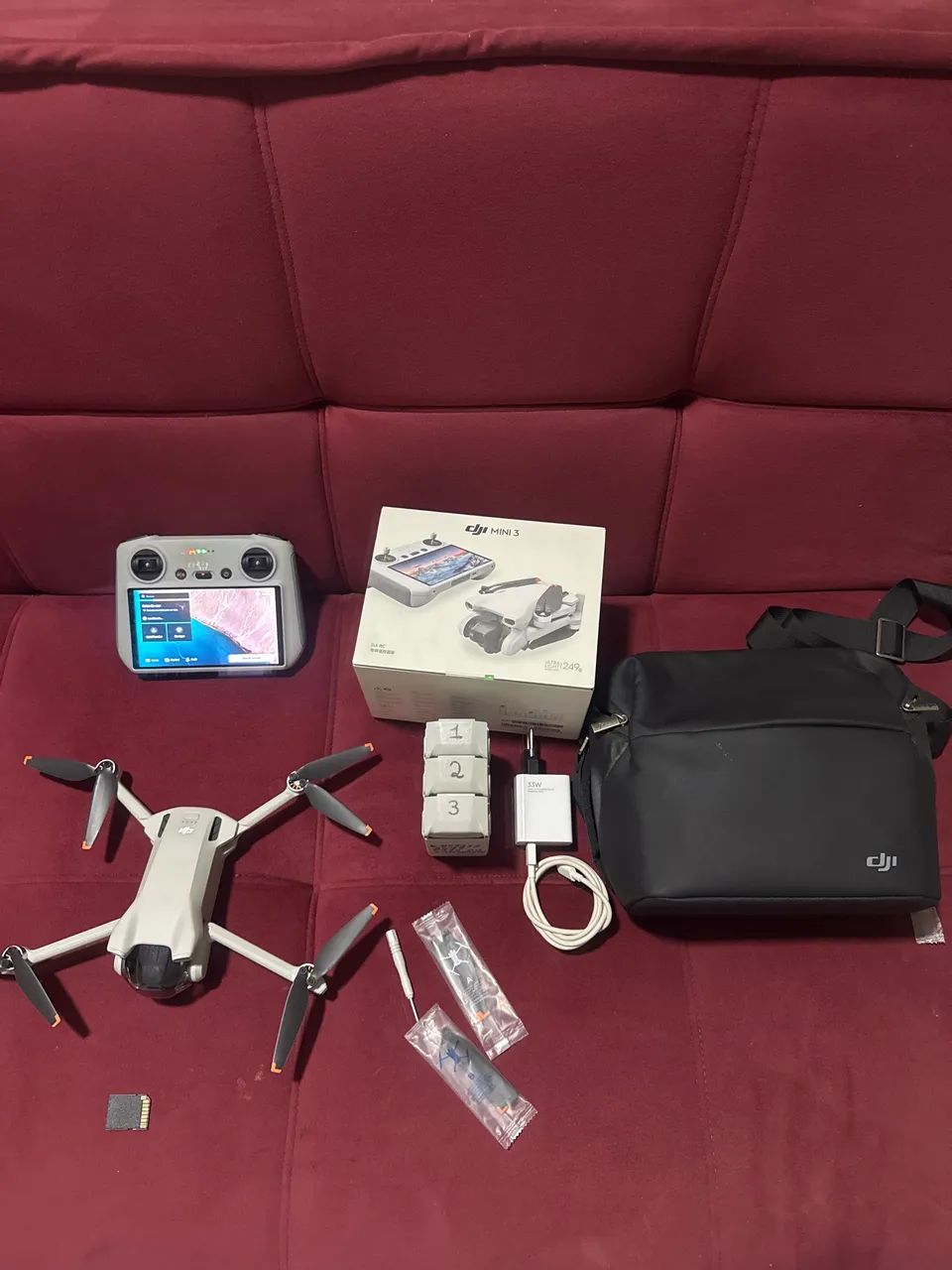 Drone DJI MINE 3 SEMINOVO COMBO COMPLETO - Foto 2