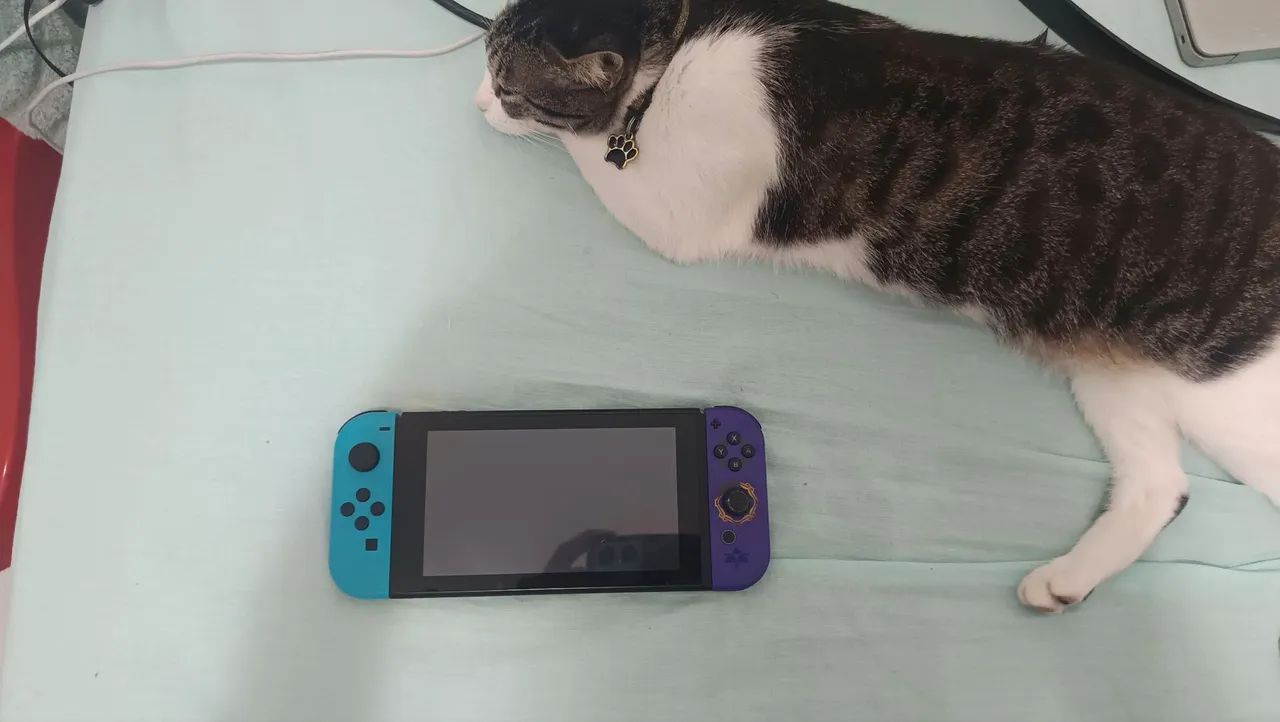Nintendo Switch V2 com jogos + acessórios + case - Foto 2