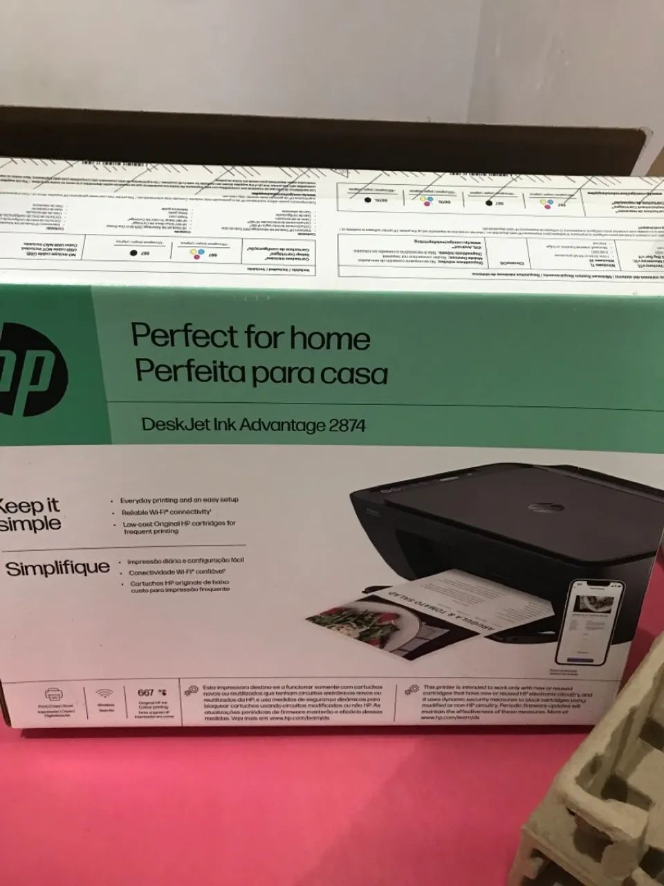 Impressora multifuncional HP DeskJet Ink Advantage 2874 - Foto 5