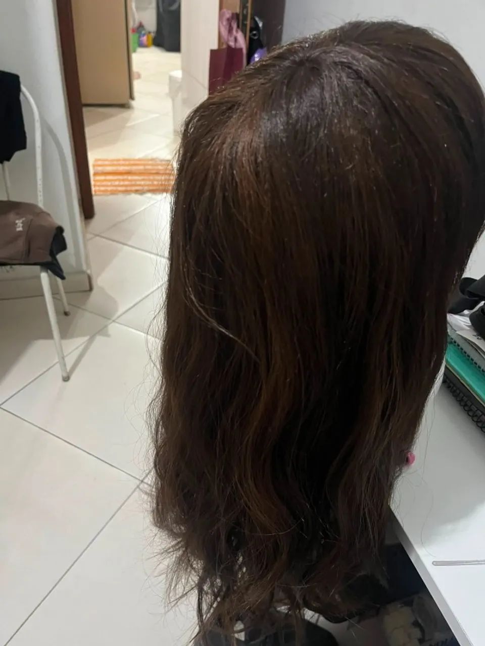Wig com composição de cabelo humano  - Foto 3