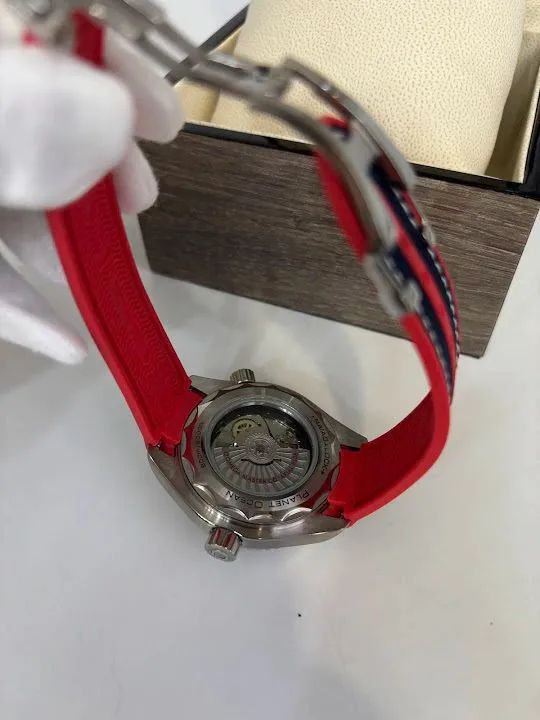 Relógio Estilo Planet Ocean Automático - Aço 904L, Fundo de Vidro e Pulseira de Borracha - Foto 5