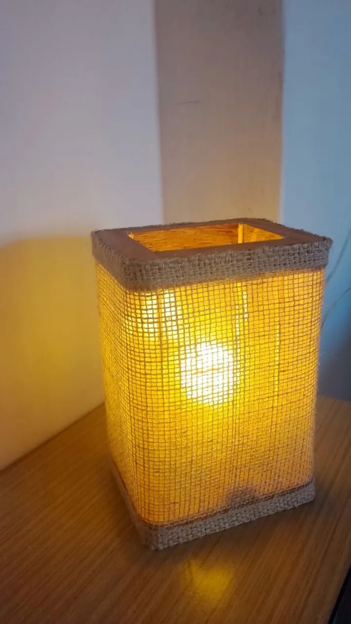 Luminária de mesa, luminária artesanal - Foto 3