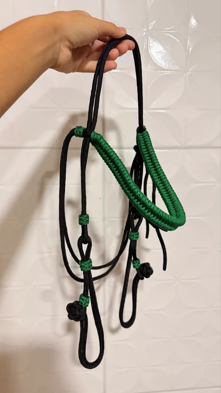 Cabeçada de corda para cavalo/égua/mula/burro - Foto 2