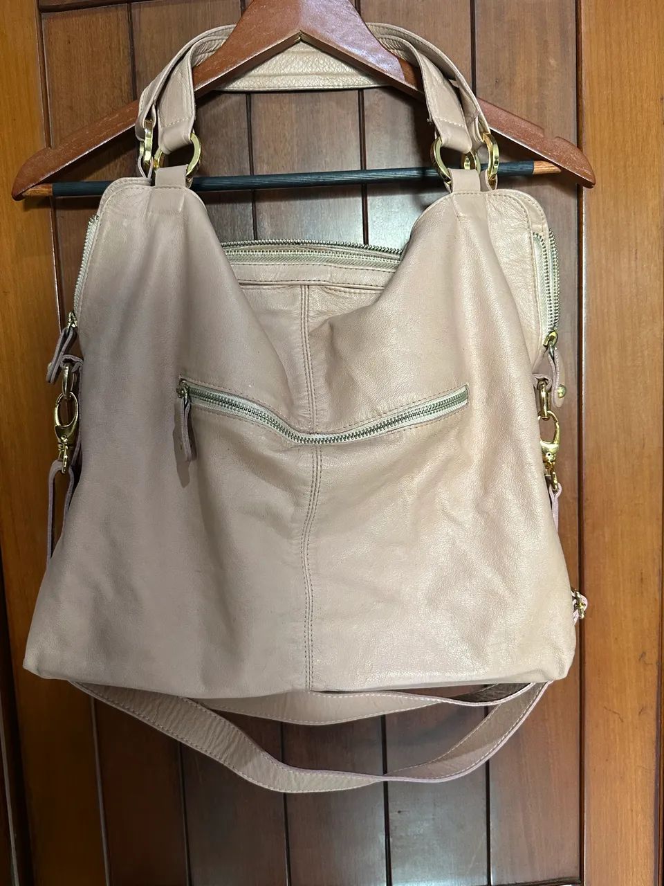 Bolsa em couro legítimo (Marca Couro Fino) - Foto 4