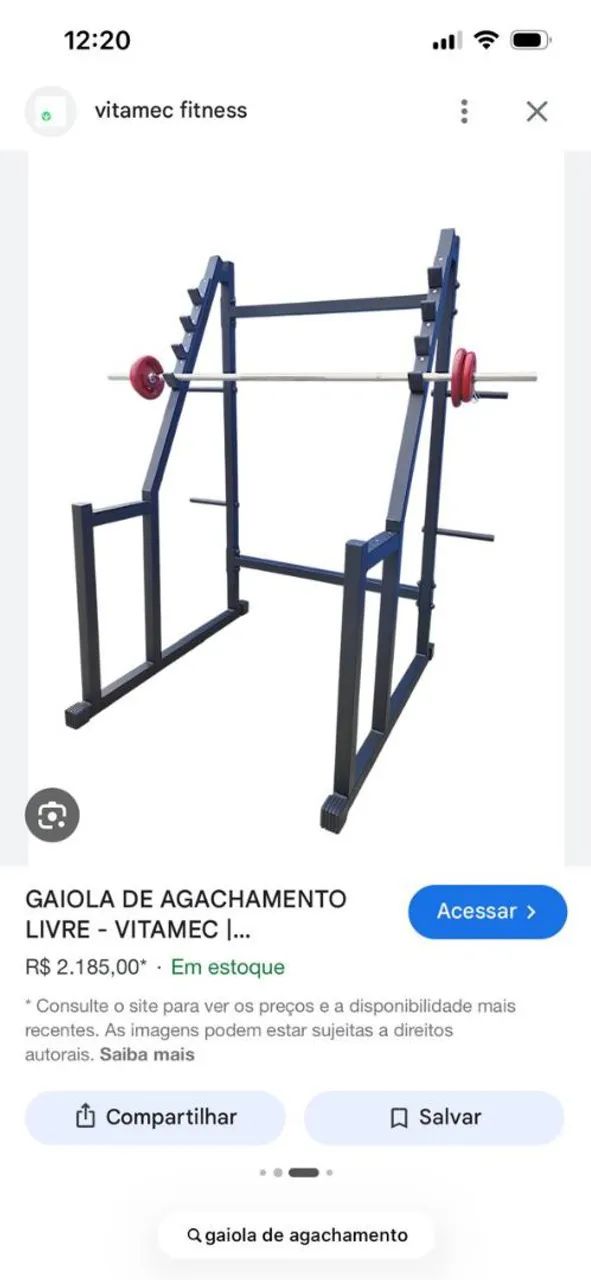 Gaiola para agachamento 