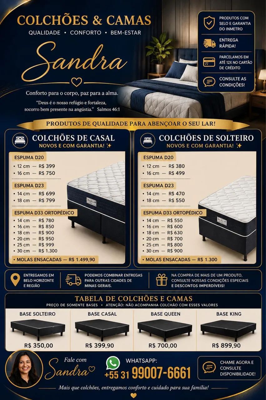 Cama e colchão novo