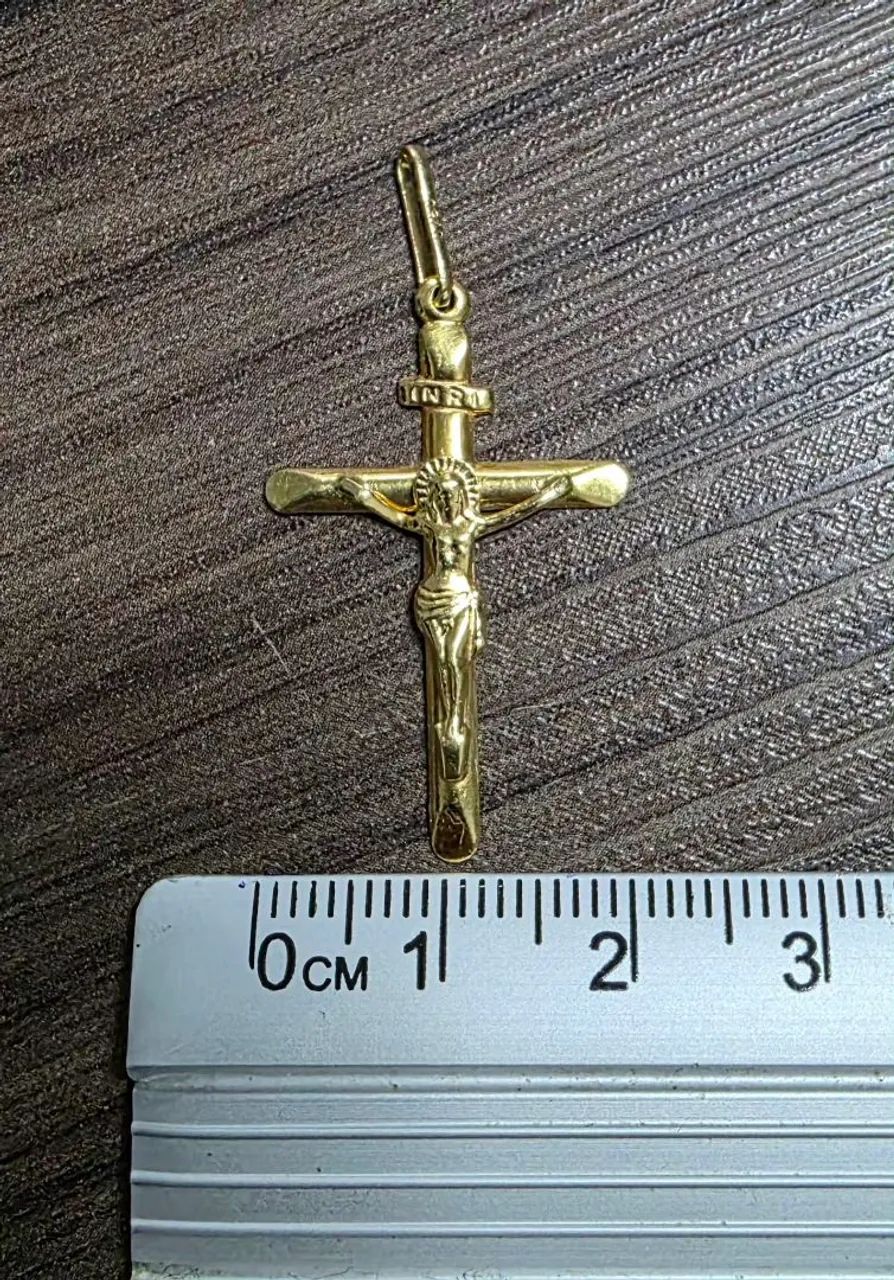 Pingente ouro 18k crucifixo - Foto 4