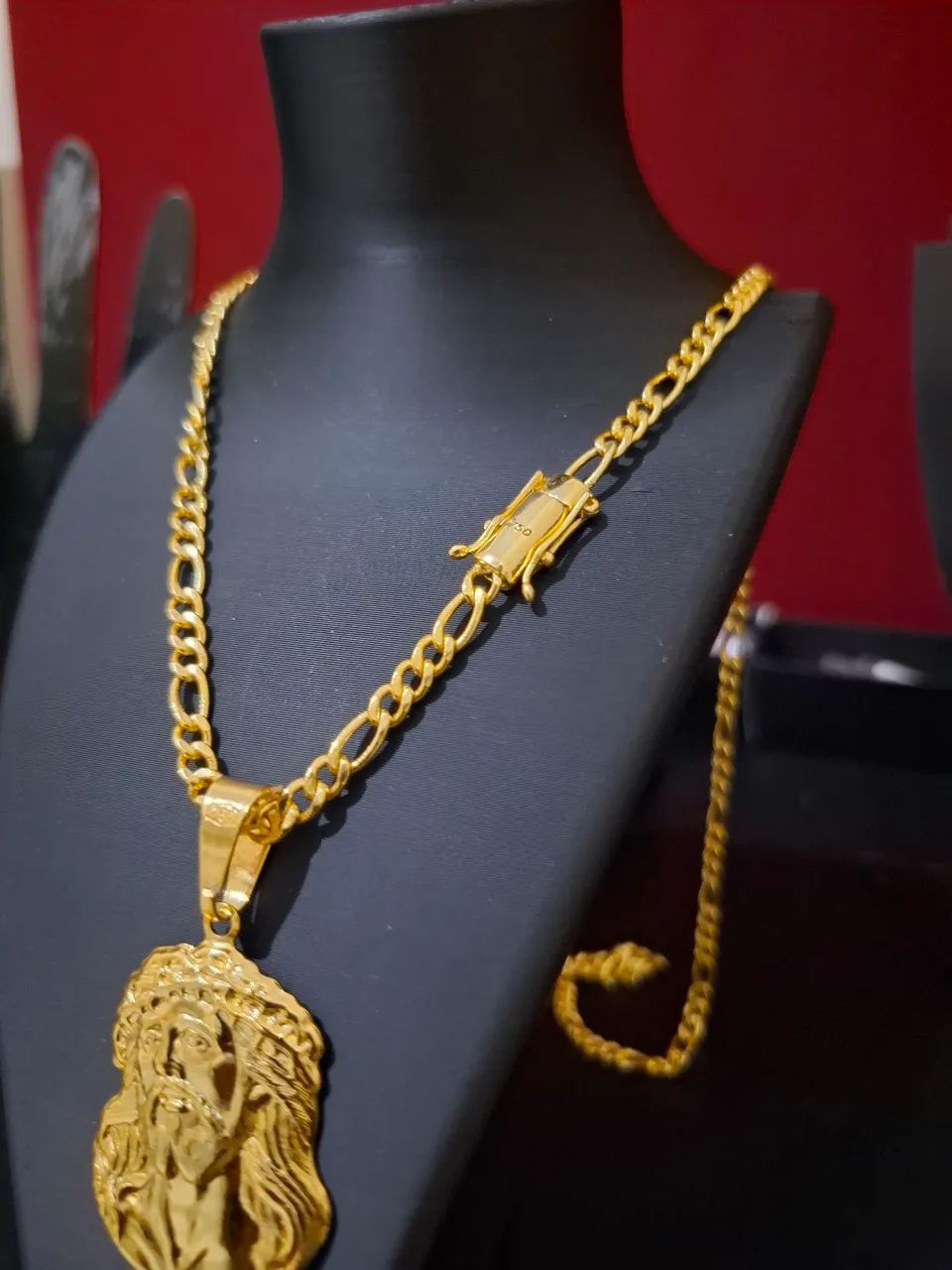 Corrente Elo 3x1 Banhada a Ouro18k com 4mm / 70 cm - Foto 2