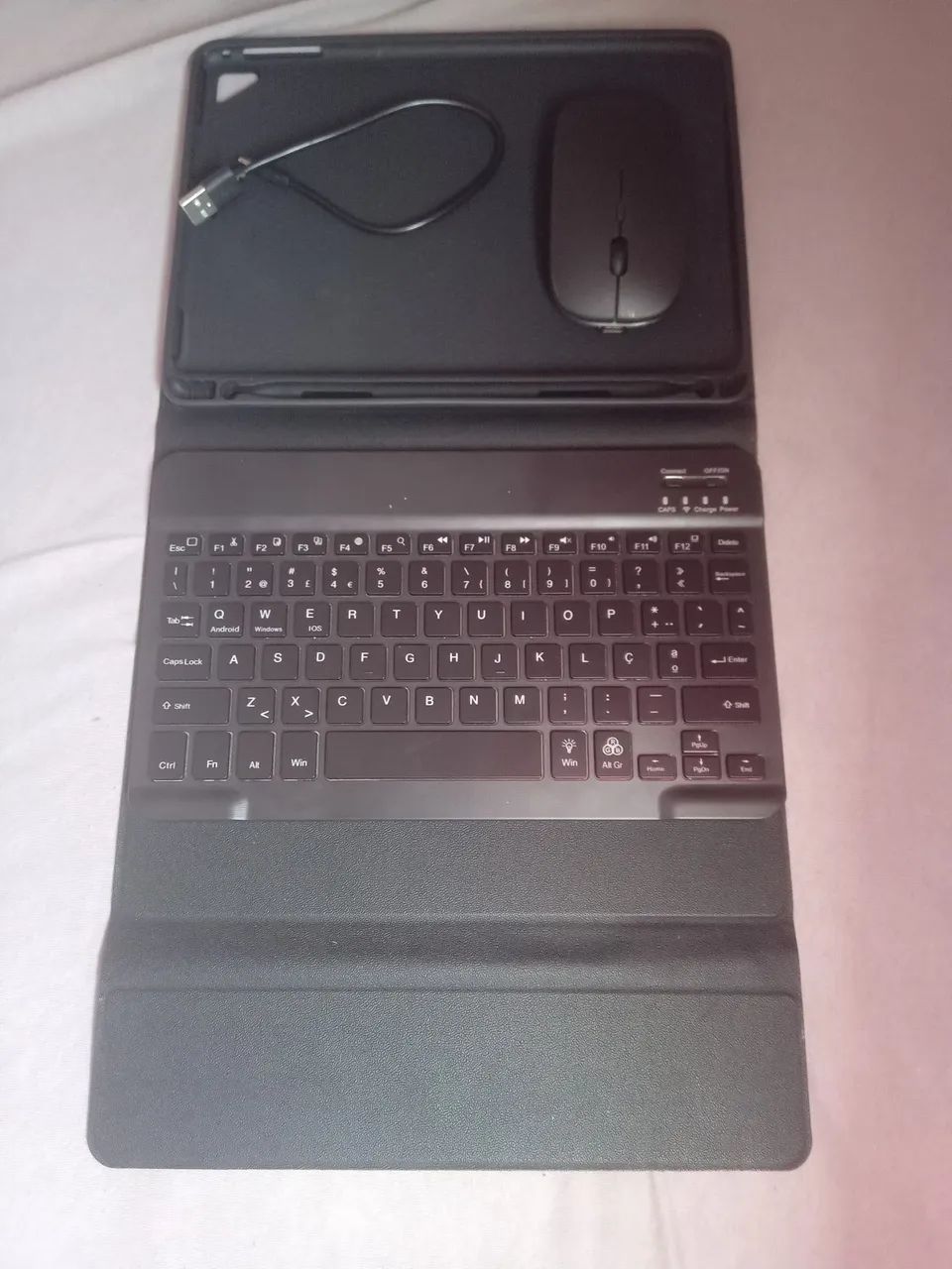 Teclado e mouse sem fio para ipad e Tablet