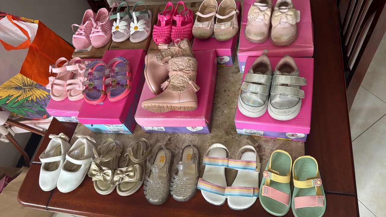 Lote sapatos menina