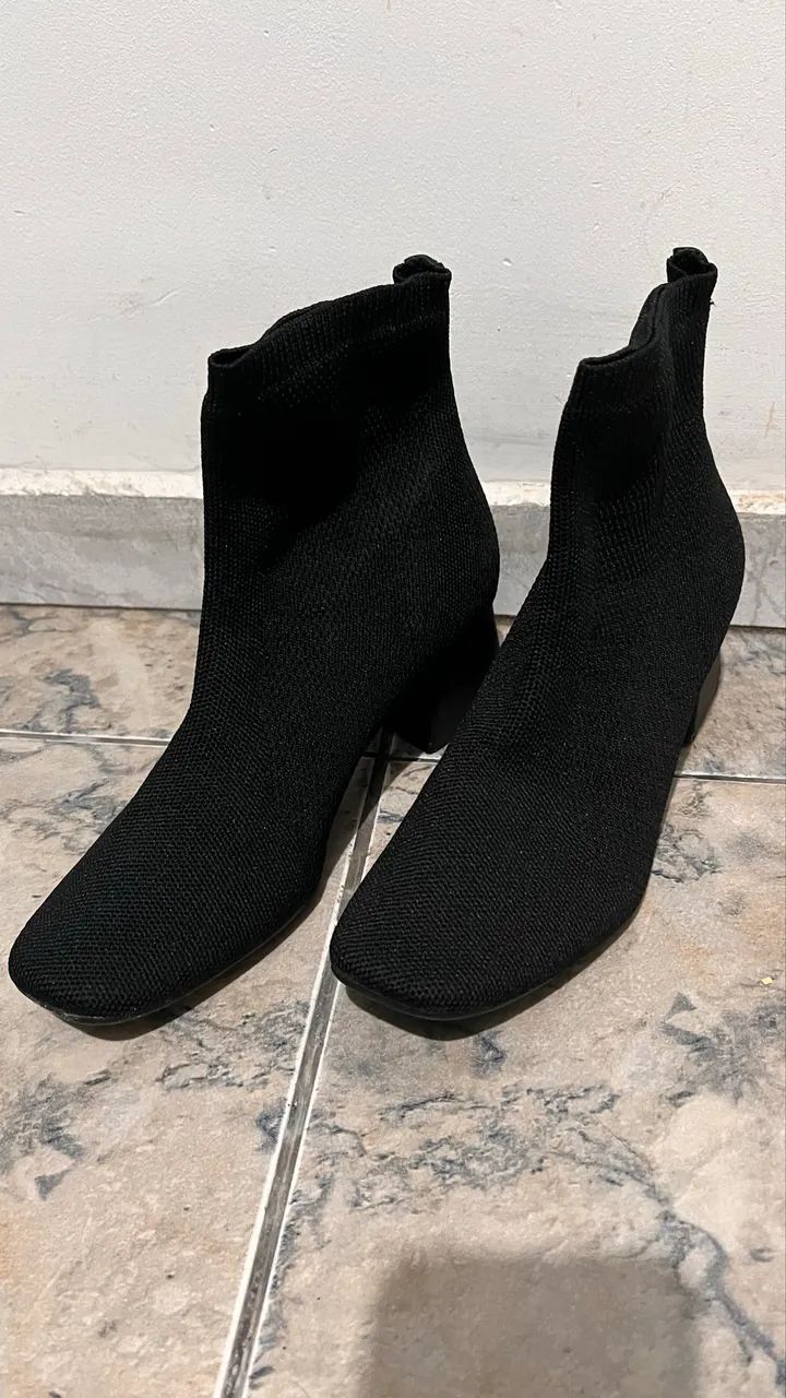 Bota meia preta Constance  - Foto 2