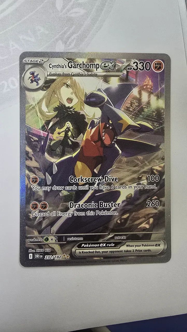Garchomp ex da cynthia secreto ? Carta pokemon
