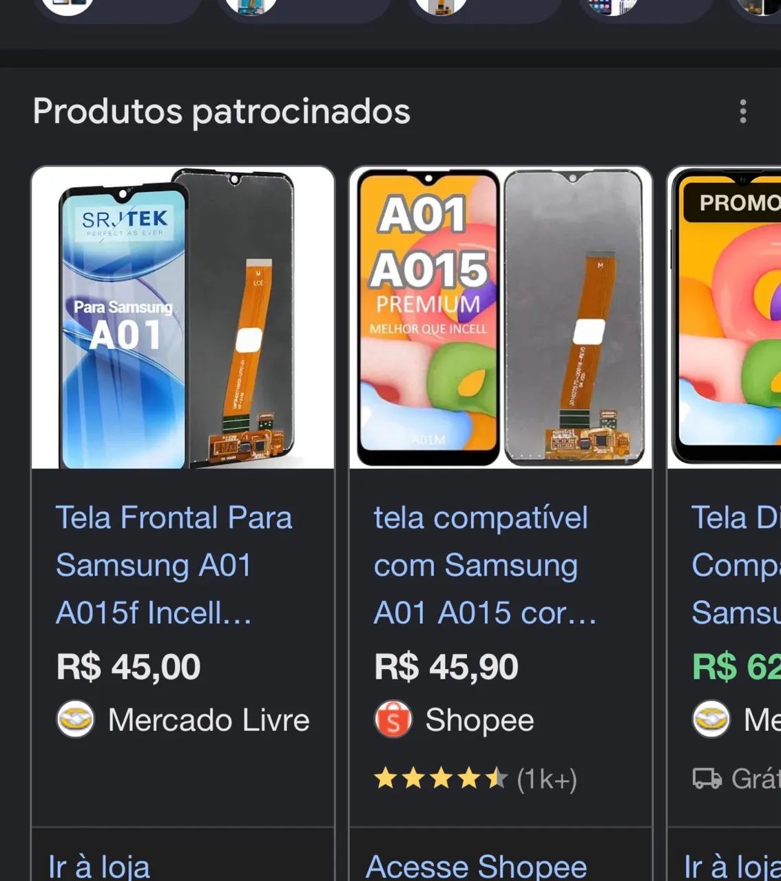 Samsung A01 trincado funcionando normalmente - Foto 4