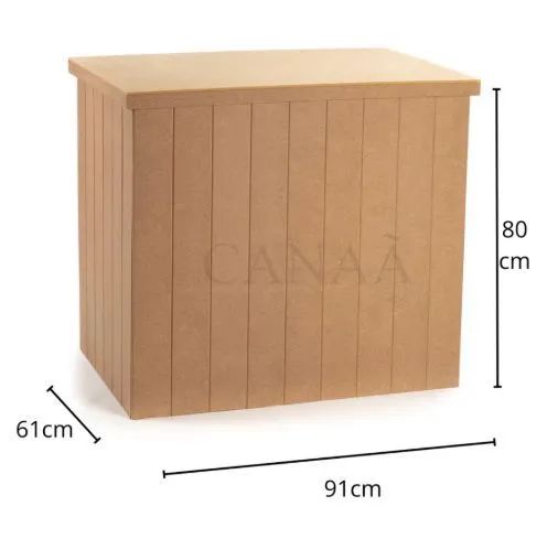 Mesa Ripada Frisada MDF Crua  - Foto 3