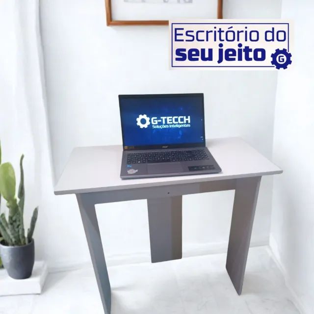 Mesa de Escritório NOVA MDF Multiuso para Notebook Escritório Computador Birô Escrivaninha - Foto 4