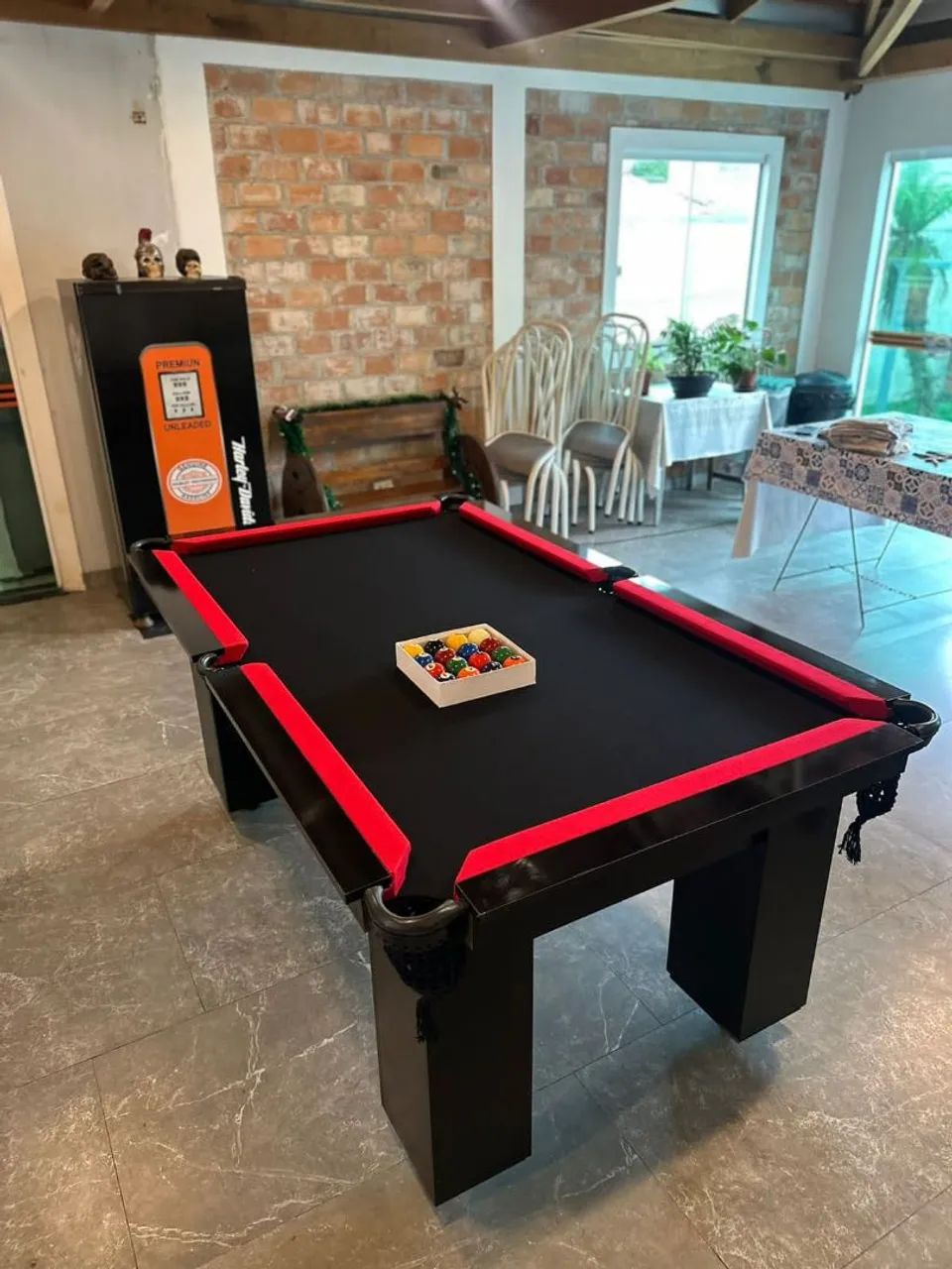 mesa de bilhar 1,90 x 1,15 Campo de Jogo em MDF 18 mm - Foto 4