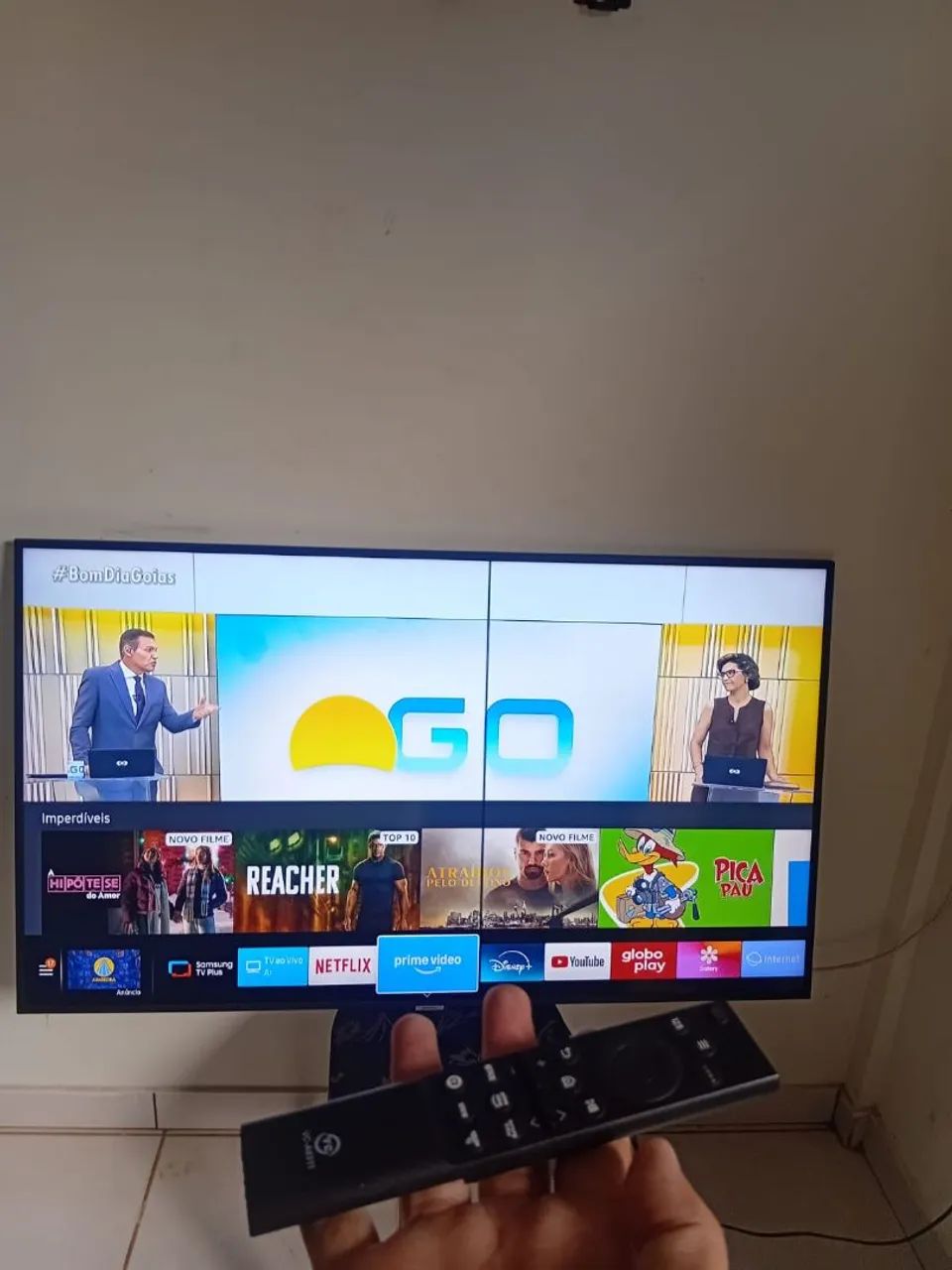 Tv Samsung 60 polegadas 4 k tem 3 mil canais integrado nela porém tem letra fio de cabelo  - Foto 5