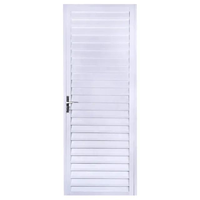 PORTA TODA VENEZIANA ALUMÍNIO BRANCO 2.10X80CM