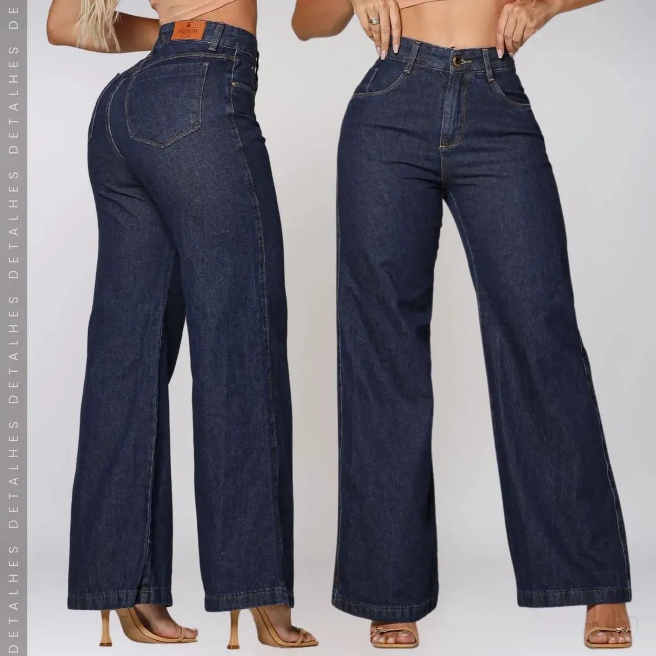 Calça jeans pantalonas 