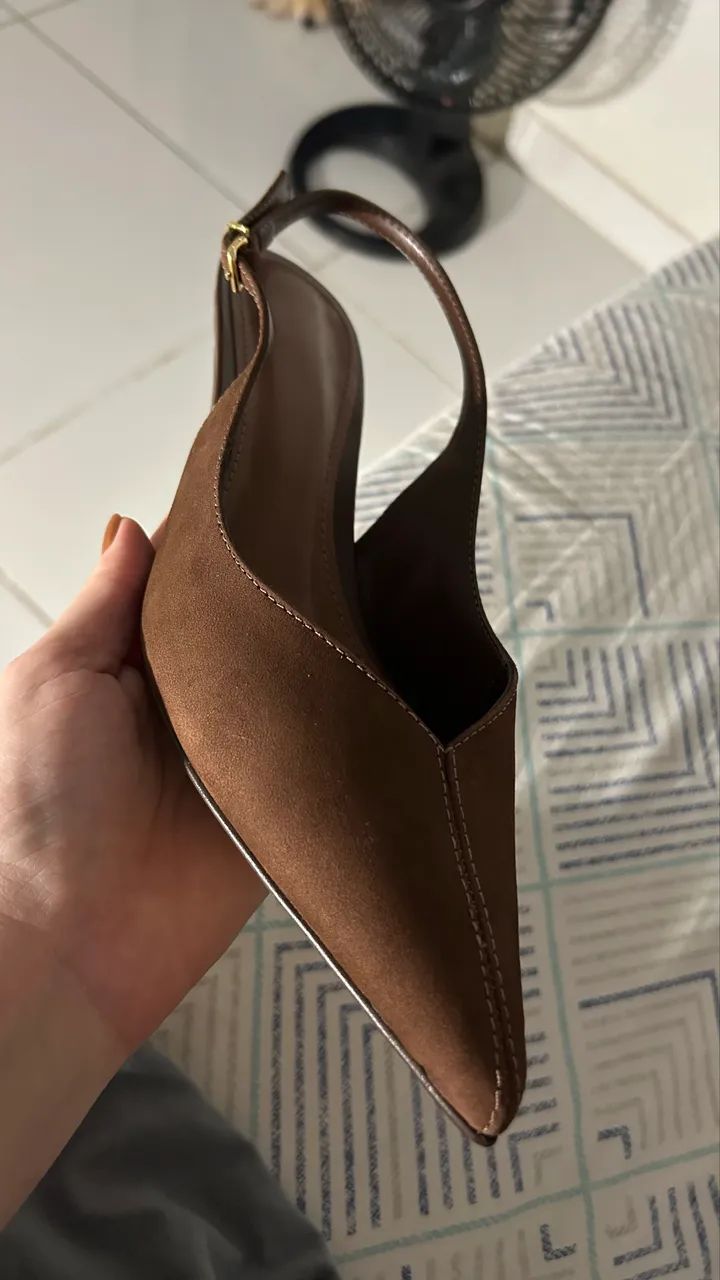 Slingback em couro - Foto 3