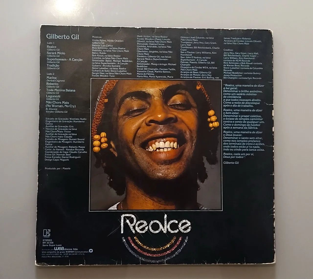Gilberto Gil - Realce, disco de vinil  - Foto 2