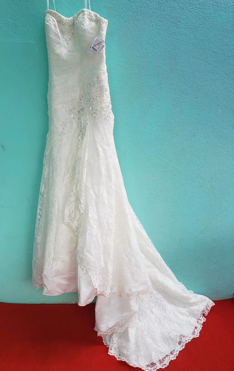 Vestido de Noiva Importado Off-White | Modelo Sereia | Nunca Usado | Comprado nos EUA