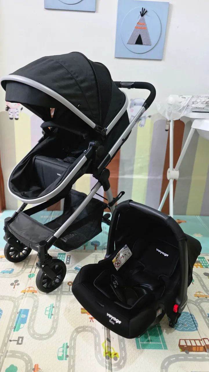 Carrinho Moisés com bebê conforto  - Foto 2