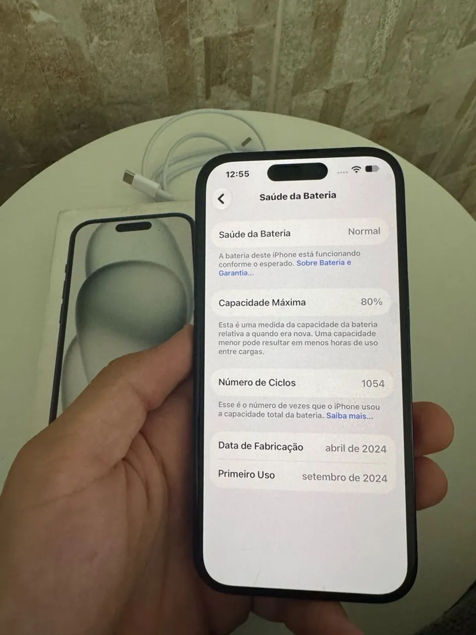 IPHONE 15 128GB COM CAIXA E NOTA - Foto 5