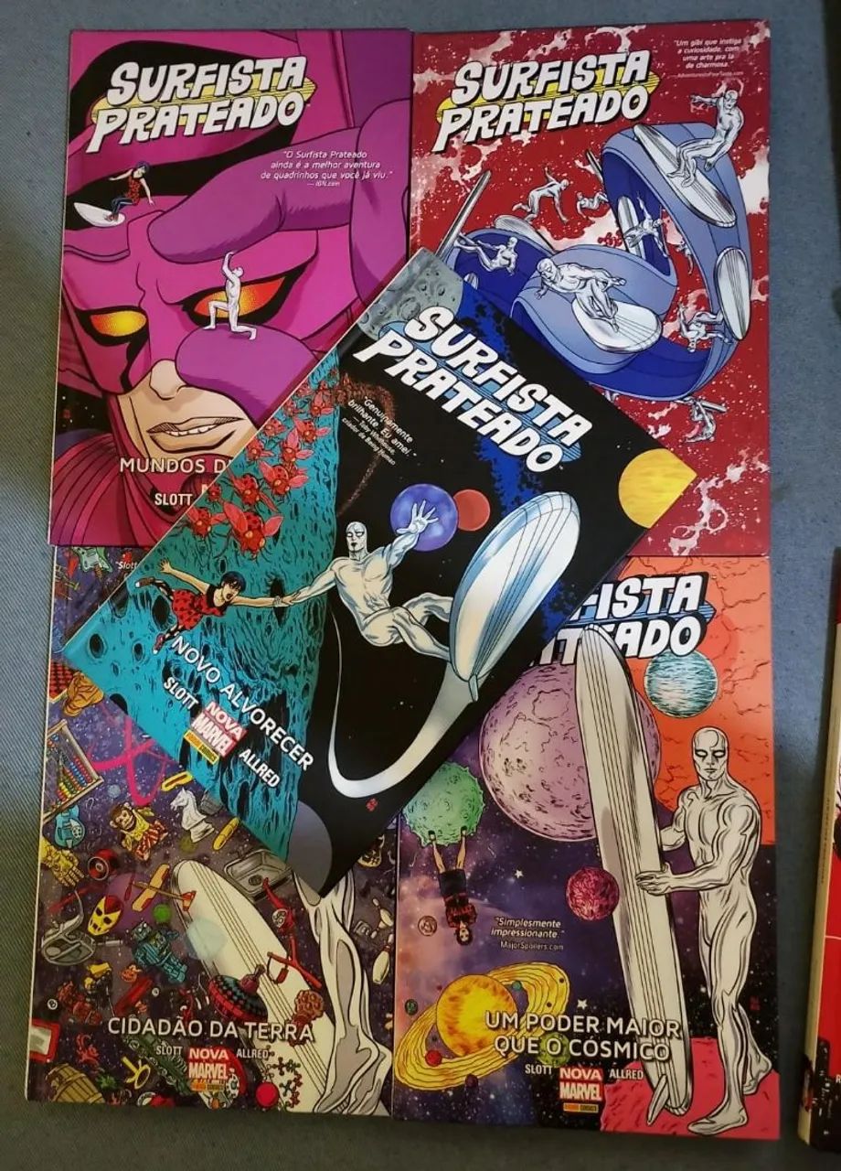 SURFISTA PRATEADO DO DAN SLOTT NOVA MARVEL DELUXE COLEÇÃO COMPLETA RARÍSSIMA 