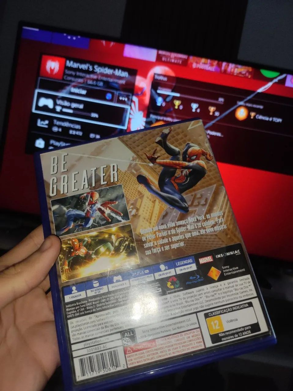 Marvels Spiderman PS4 (sem manual) - Foto 3