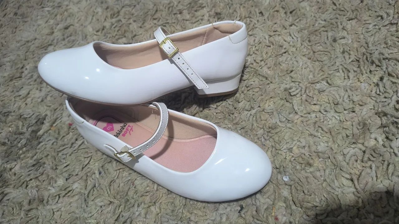 sapato infantil molekinha boneca branco 32 - Foto 5