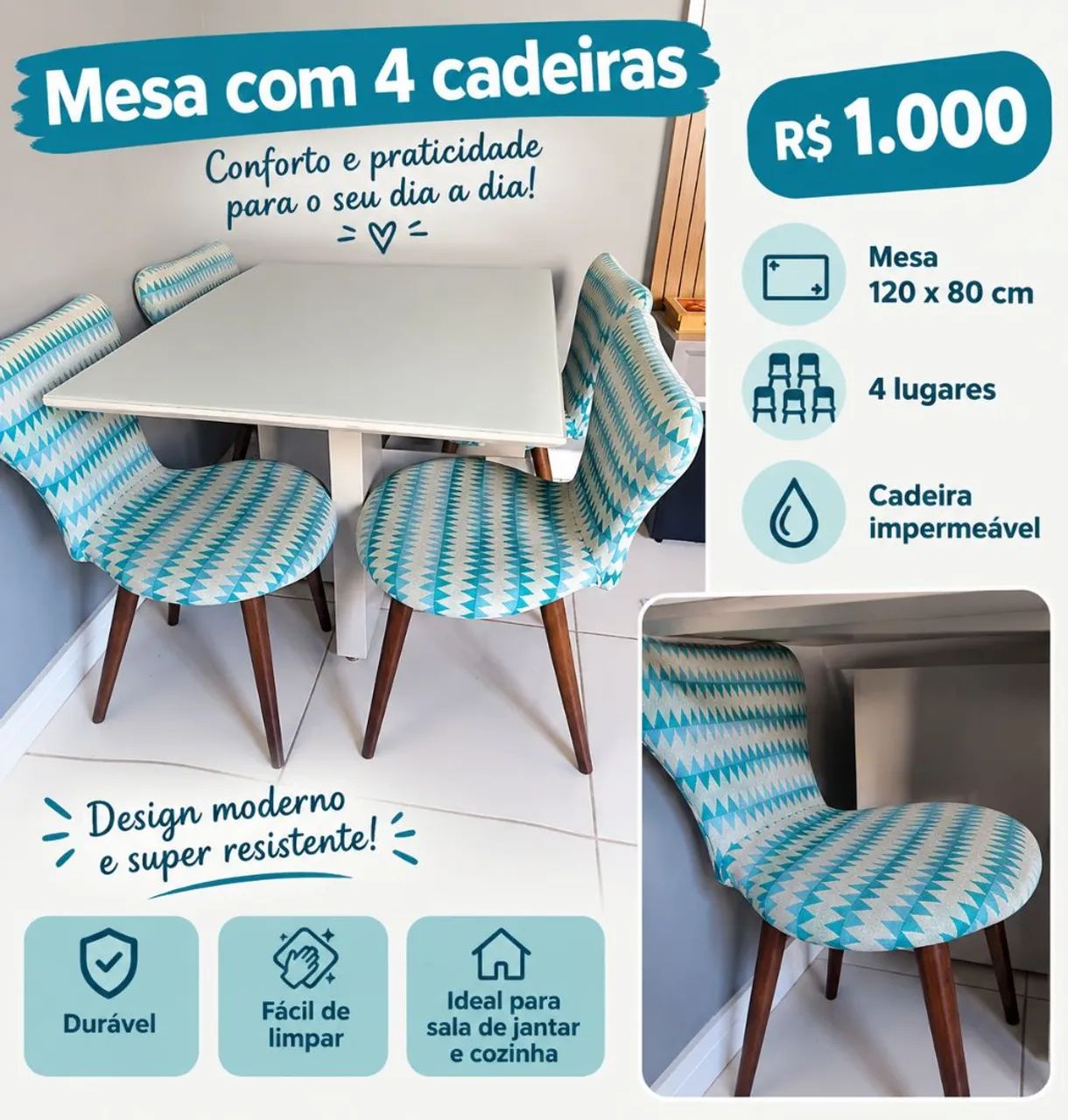 Meta de jantar 120x80