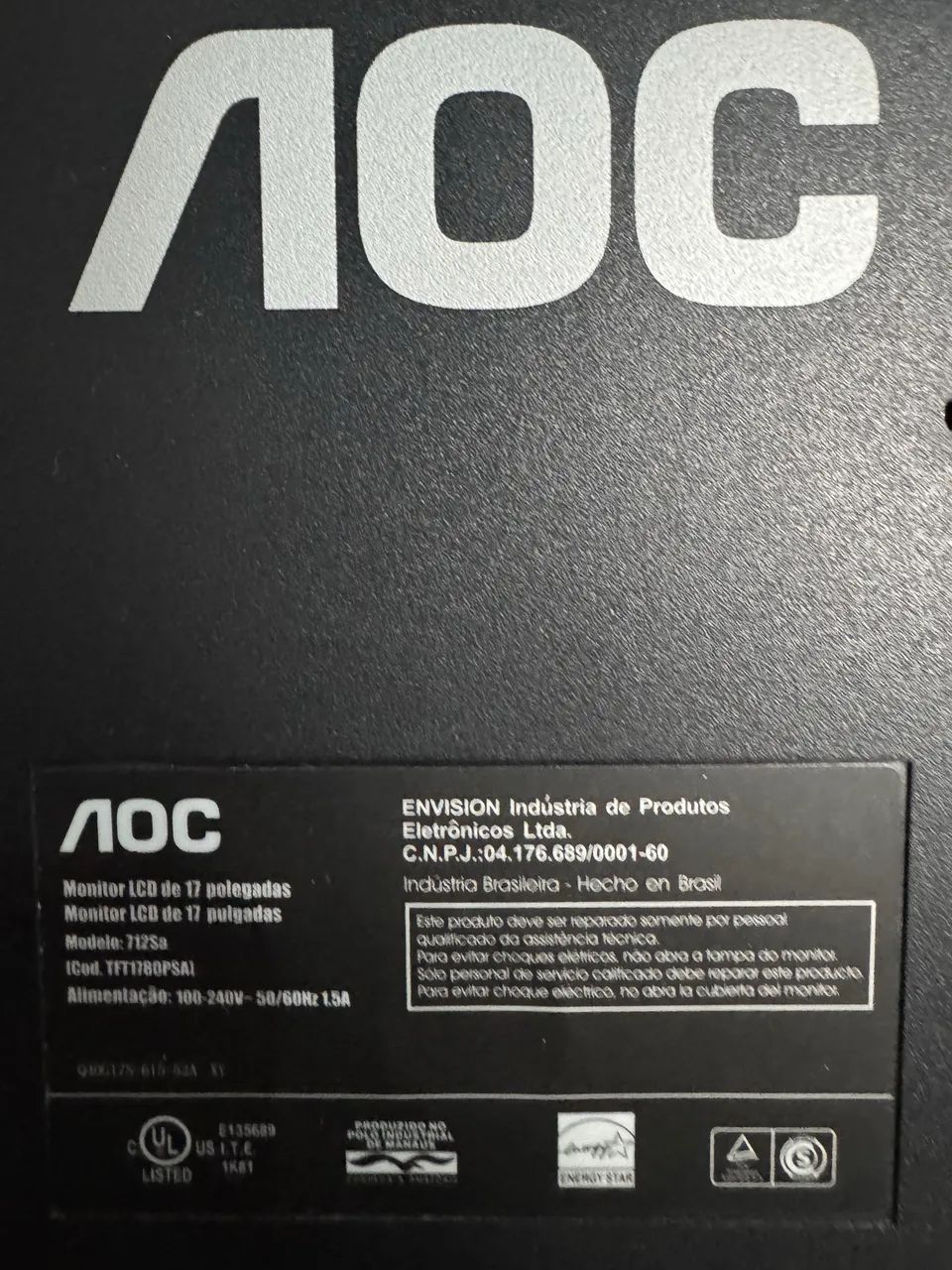Monitor AOC 17 Polegadas - Foto 5