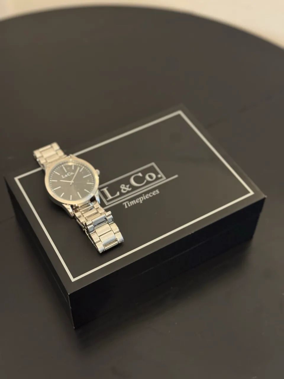 relógio l & co timepieces importado novo e na caixa 
