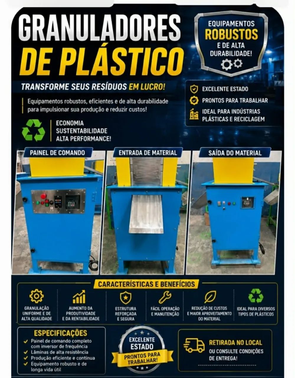 Granulador de plástico 200mm