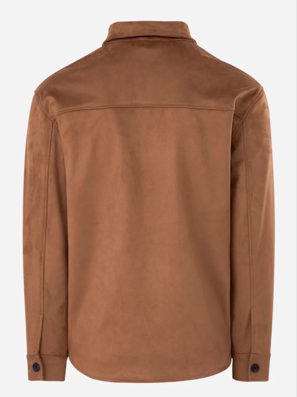 Jaqueta Overshirt em Suede Liso - Foto 4