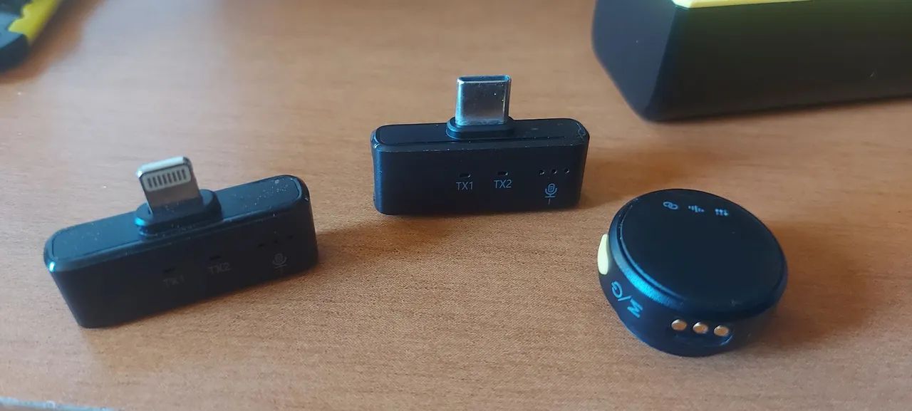 Microfone para celular lapela imã sem fio tipo c e Apple iphone c/ cancelamento de ruído  - Foto 2