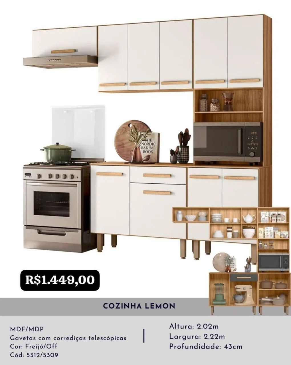 Armario de Cozinha Lemon