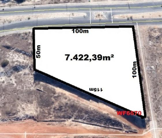 Terreno com 7.422m² nas Dunas, nascente, vista mar, construção de casas, próximo a Praia