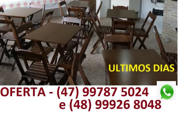 Linha dobrável de mesas e cadeiras - direto da fábrica