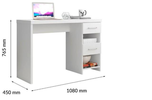 Escrivaninha mesa Desktop 02 gavetas promoção ! Frete + montagem Grátis - Foto 3