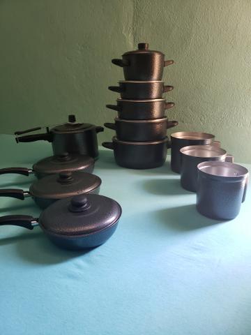 Kit de panelas craqueadas grossas