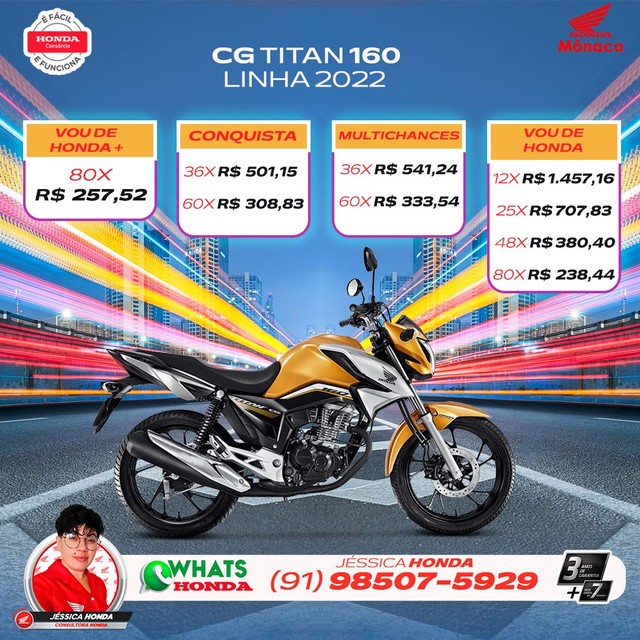 CONSÓRCIO LINHA HONDA 2022