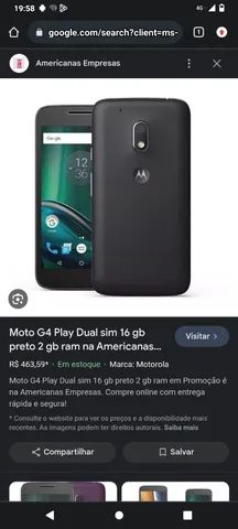 Moto G4 Play Dual SIM 16 GB preto 2 GB RAM