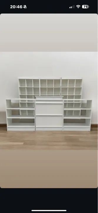 Balcão Caixa + Expositor vitrine + Colmeia MDF