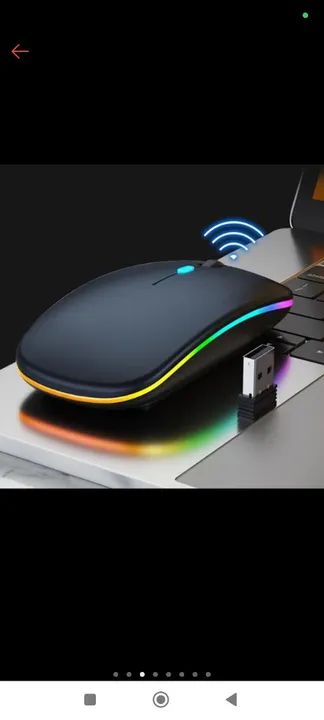 Mouse Sem Fio Recarregável, bluetooth e 2,4Ghz e Led - Foto 4