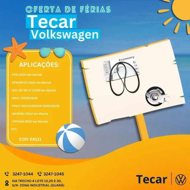 KIT CORREIA DENTADA ORIGINAL VOLKSWAGEN EA111 1.0/1.6
