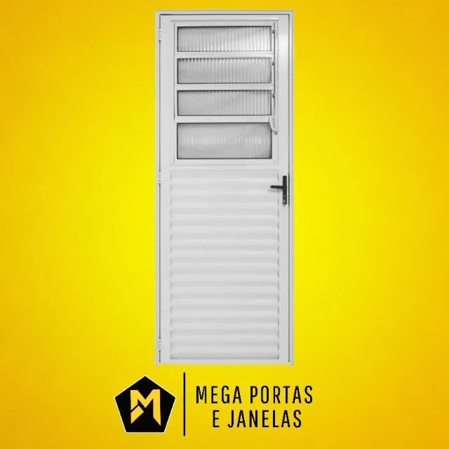 Porta Basculante de Alumínio Branco