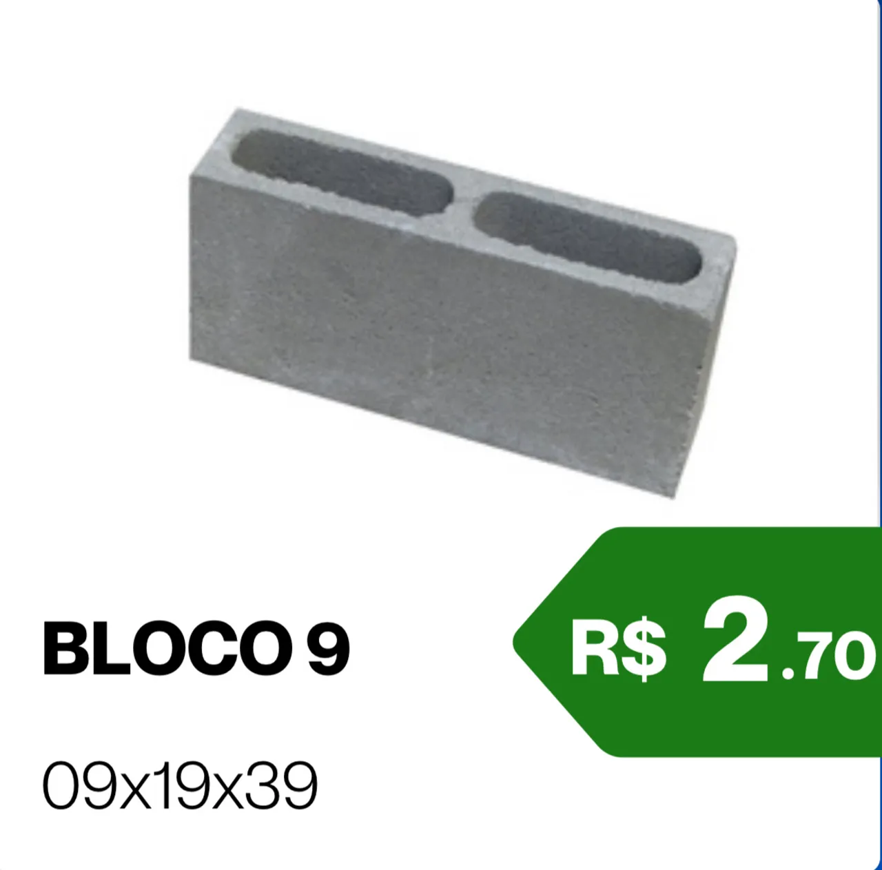 Bloco e calha de concreto (diversos tamanhos)