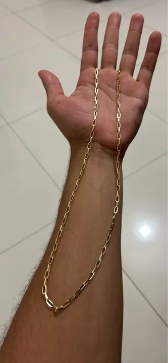 Corrente 15G tijolinho Ouro 18k - nova - Foto 3